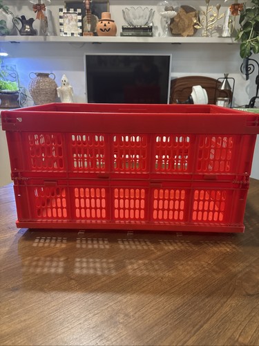 Vintage collapsible milk crate - vintage,